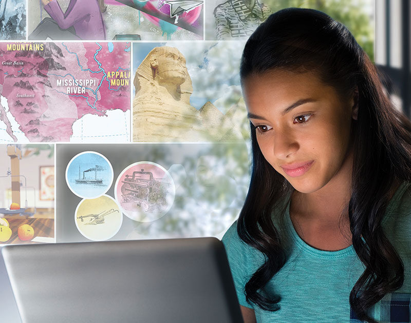 Girl working on laptop