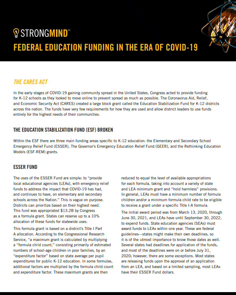 federal education income