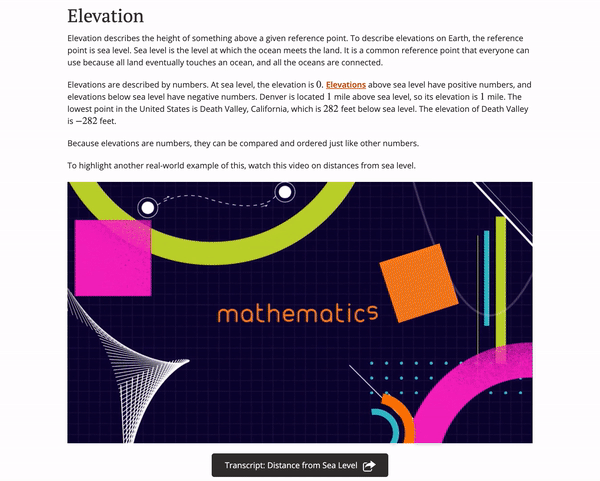 GIf showing a sample math lesson