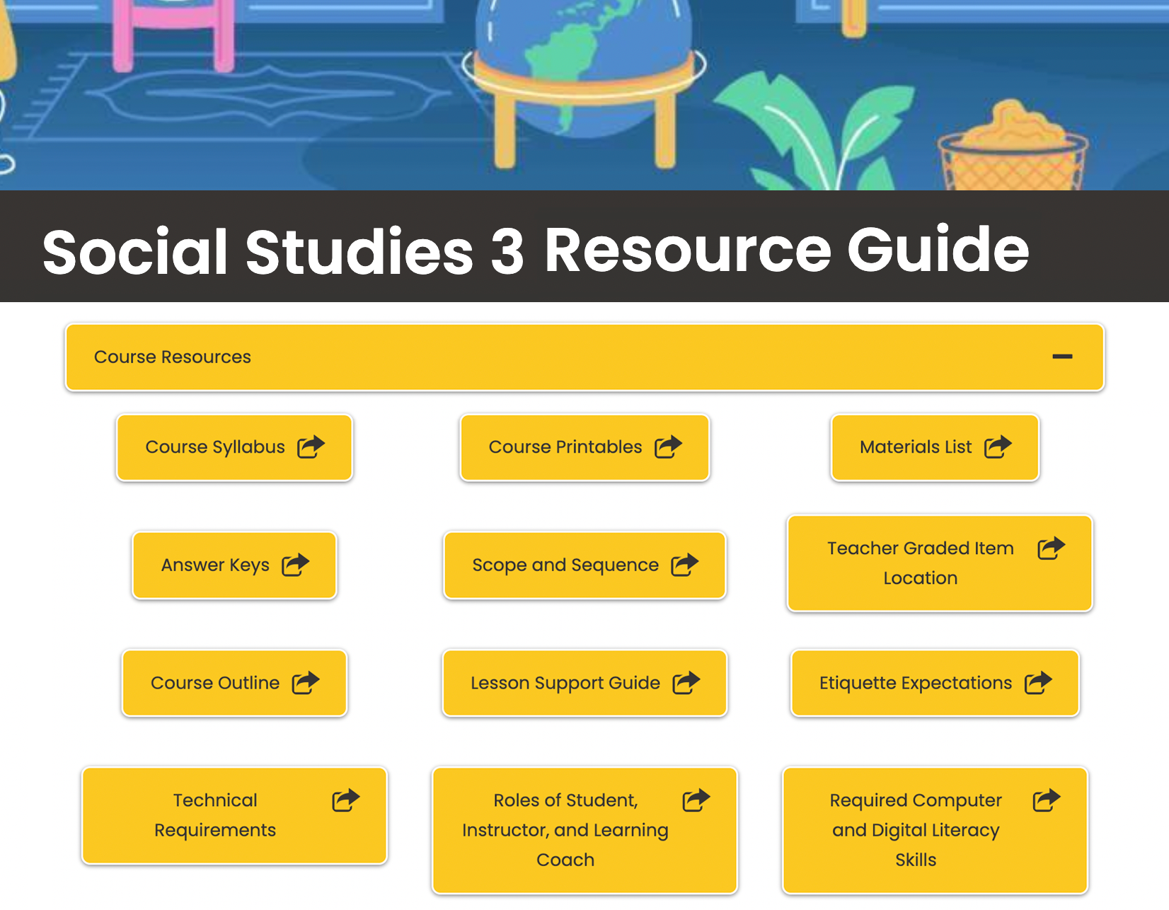 Image showing teacher or parent resource guide for Social Studies 2 course