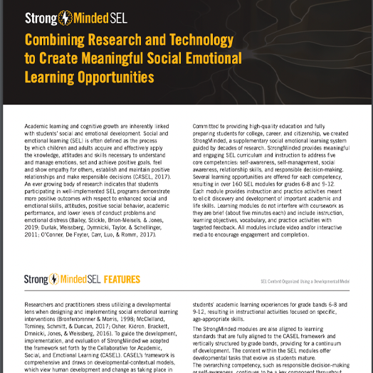 Thumbail of the white paper - Combining Research and Tech in SEL